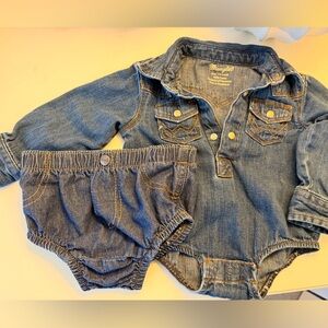Wrangler Dark Blue Denim Baby Outfit